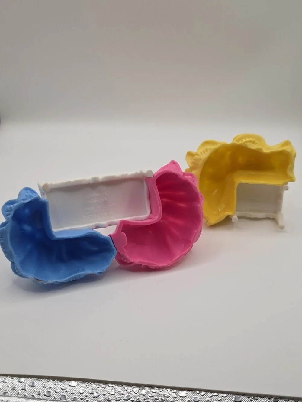 Disney Princess Cake Toppers - Pink, Blue & Yellow Gowns